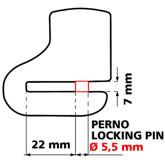 Étrier de verrouillage de disque de morsure de moto avec broche de 5,5 mm